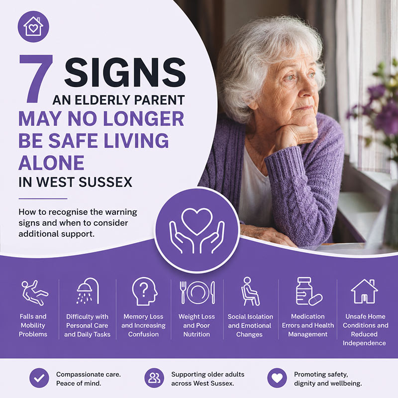 7 Signs an Elderly Parent May No Longer Be Safe Living Alone in West Sussex